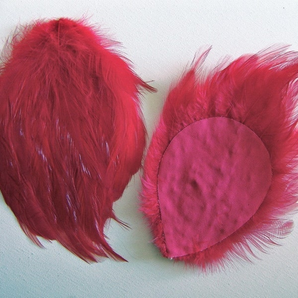 RED Feather Pads Ruby Jewel Tones