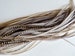 YUMMY SILVER Skinny Feathers + 5 Beads, Long Hair Feathers Pack Platinum Gray Mix, PICK Length and Quantity Salon Quality Feather Extensions 