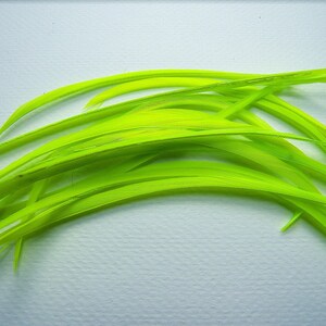 CHARTREUSE BRIGHT GREEN Feather Biots, Costume Millinery Floral Jewelry Supplies image 2