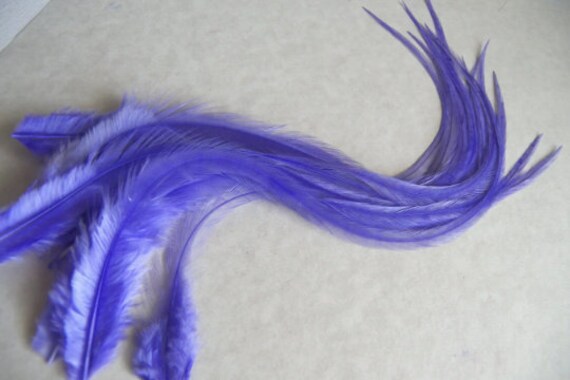 Lavender Feather Hair Extensions Long Wide Thick Light Purple Etsy