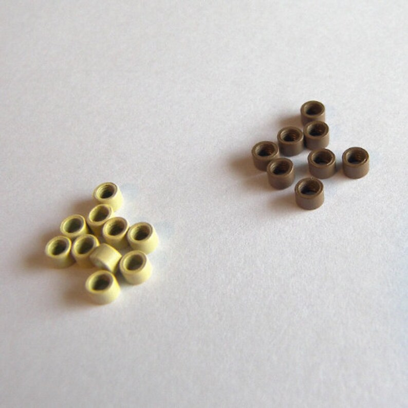 THREADED Micro Ring Link CRIMP BEADS for Feather & Hair Etsy.de