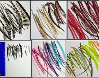JEWELRY & CRAFT FEATHERS Colorful Skinny, 1"-3" Length, Short Dainty Mini Pixie Fairy Tiny Feathers, Woodland Jewelry Millinery
