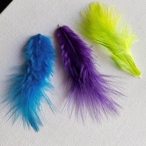 MINI MERMAID Marabou Feathers, Blue Green Purple, Select One Color or Mix All Colors, Bits & Pieces Mini Fluffy Down Feathers Millinery