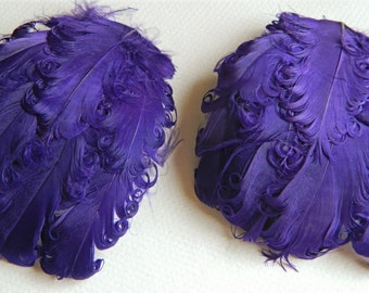 SOLID PURPLE CURLY Feather Pads, Nagorie Feathers