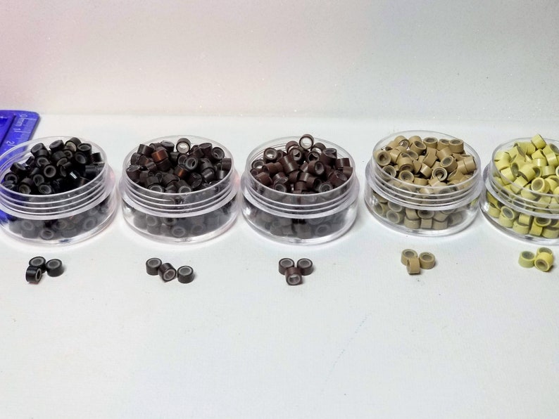 SILICONE Micro Ring CRIMP BEADS for Hair and Feather Etsy
