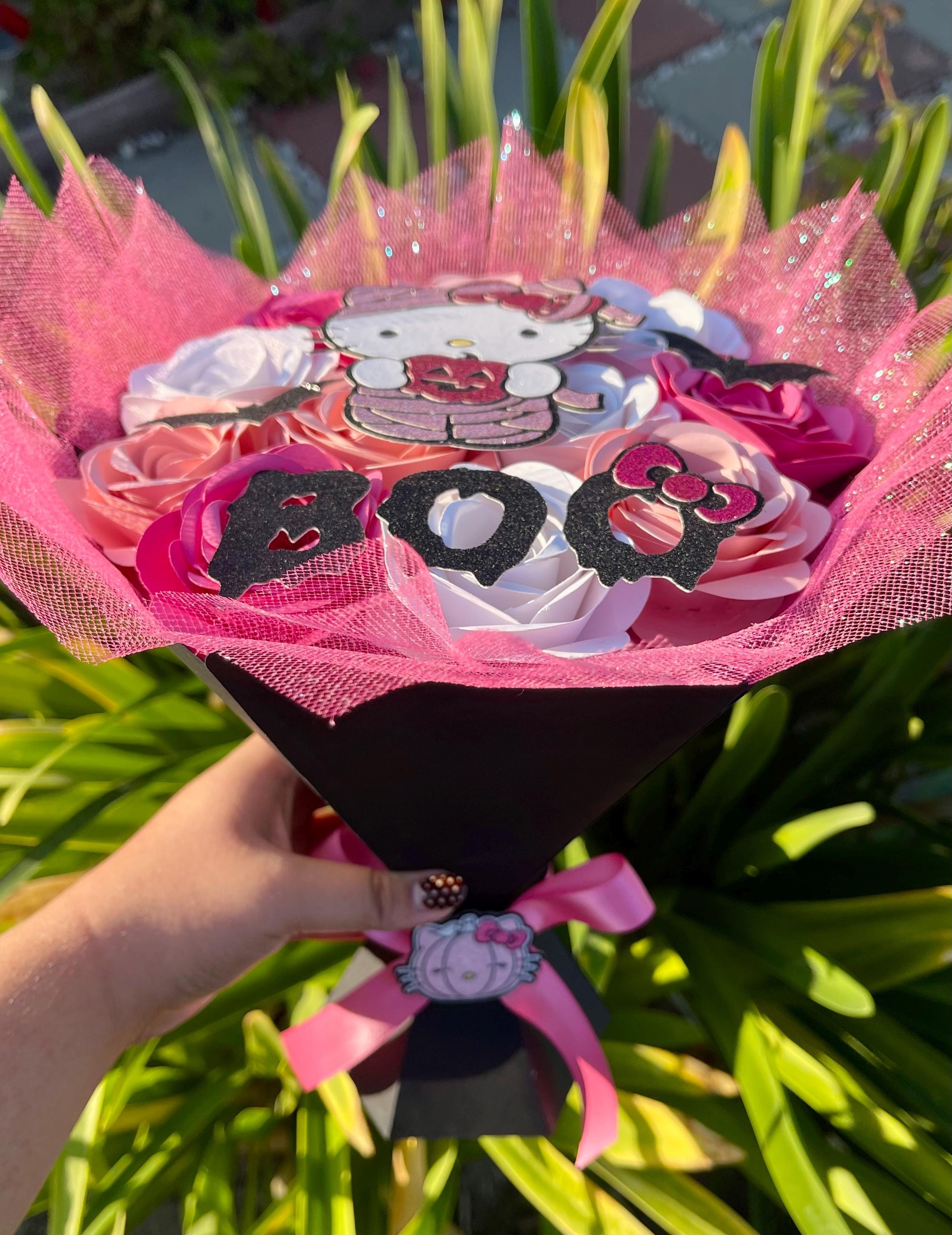 Spooky Ramo Eternal Flower Bouquet/ Hello Kitty Spooky Bouquet/spooky Ramo Buchon ...