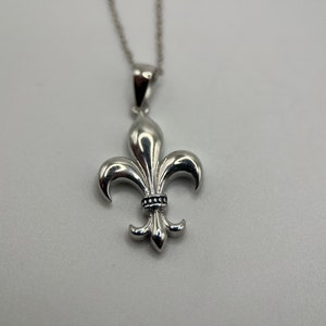 925 zilveren Fleur de Lis-hanger// 925 sterlingzilver // Zilveren Fleur de Lis-hanger // Franse wapenhanger