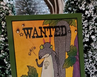 WANTED!! Magnet 2 3/4”x 4” Flexible Fridge Magnet - Evil Neurotic Squirrel, "DEAD or ALIVE” Wanted Poster - Keep them from the bird feeder!!