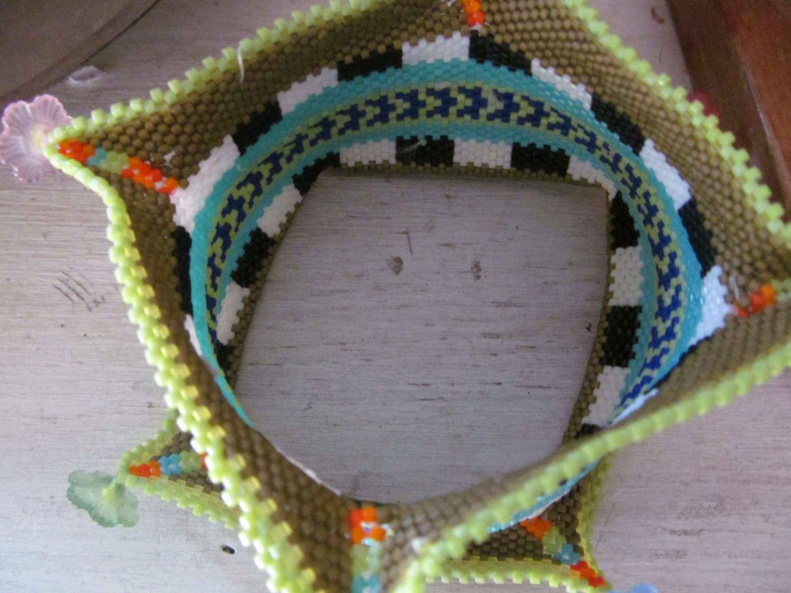 Spring Blossoms Contemporary Beadwork Beadwoven Bracelet - Etsy