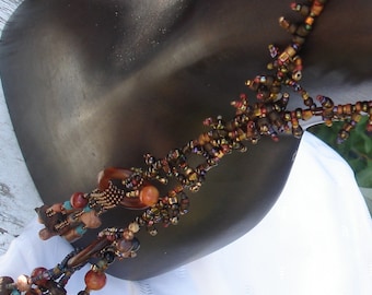Vintage Finds, Shells, Beads Not Your Ordinary Cowgirl Lariat