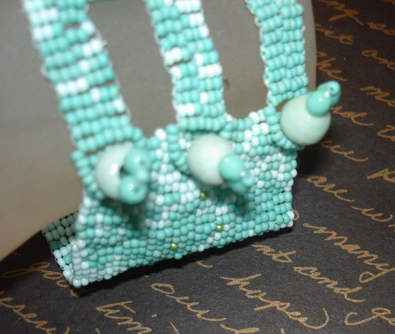 Cloudy With A Chance Of Dragonflies Beadwoven Cuff Bracelet image 5