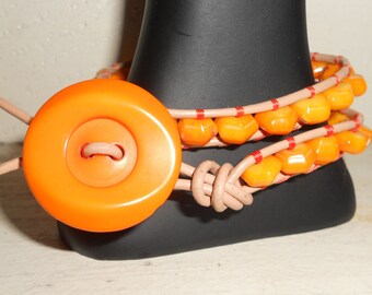 Tango Wrap Bracelet...Tangerine Tango Trippin' Around the Wrist, price reduced for the holidays!