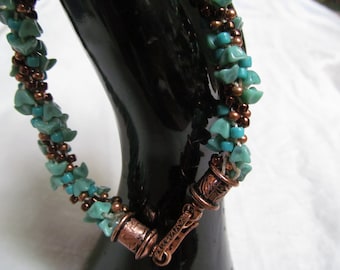 Twisted Turquoise Kumihimo Bracelet