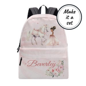 Sac à dos personnalisé pour tout-petit avec nom personnalisé, cartable princesse noir pour enfants, joli sac à dos en toile, sacoche pour maternelle pour filles, meilleur cadeau