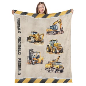 Digger Blanket Etsy UK