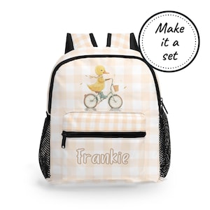 Sac à dos personnalisé pour tout-petit avec nom personnalisé, sac d'école mignon petit canard pour enfants, sac à dos pour bébé, cartable pour la maternelle, meilleur cadeau d'anniversaire
