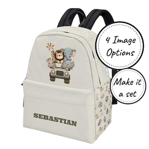 Sac à dos personnalisé pour tout-petit avec nom personnalisé, cartable animal pour enfants, joli sac à dos en toile, sacoche pour garçon, meilleur cadeau d'anniversaire