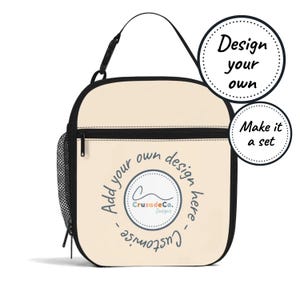 Sac à lunch isotherme pour enfants avec impression personnalisée, boîte à lunch personnalisée avec glacière, concevez votre propre fourre-tout à collation pour tout-petit, cadeau d'anniversaire unisexe
