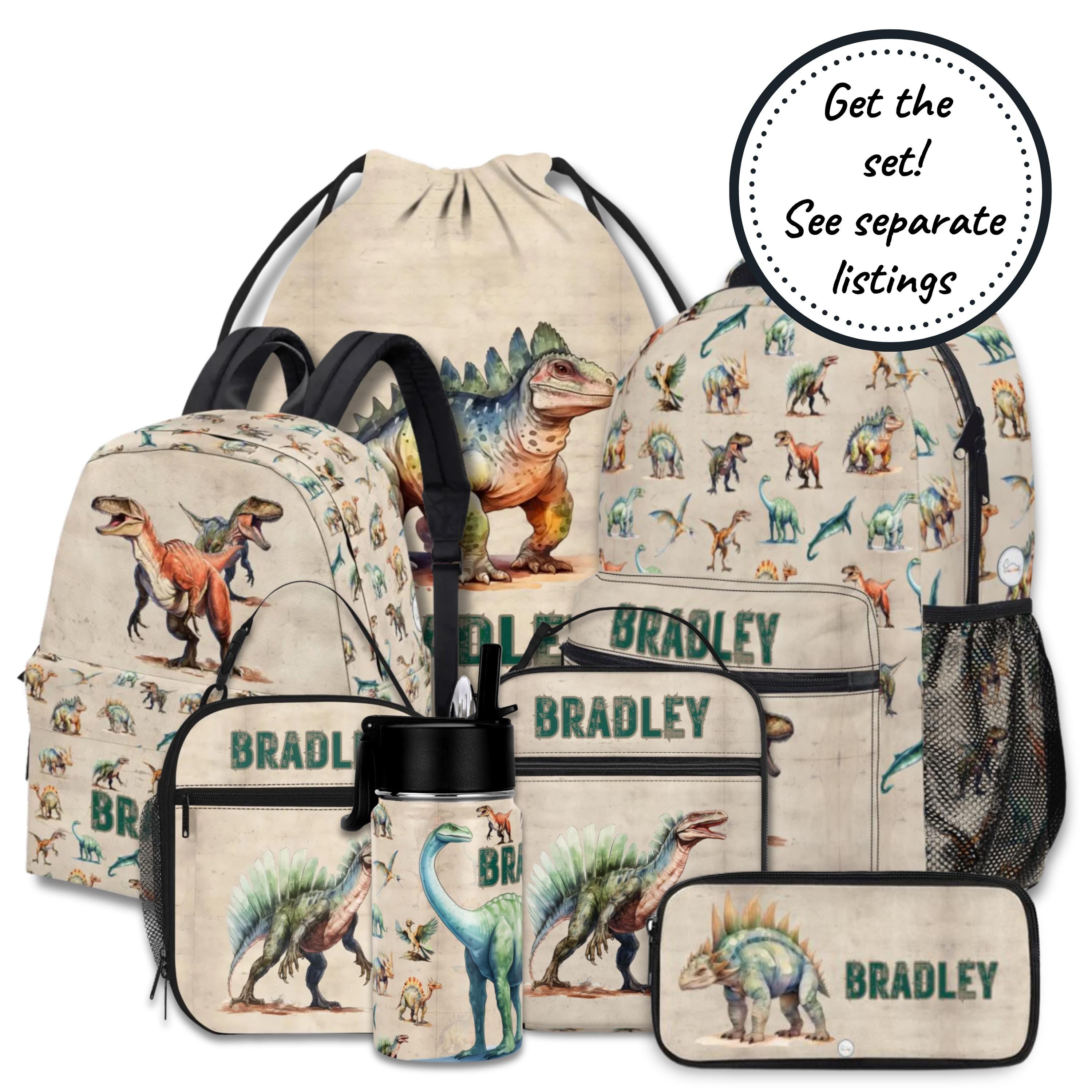 Personalisierten Kinderrucksack Mit Namen – Astronauten & Dinosaurier Design, Für Kindergarten & Vorschule, Größe 25x15x30 Cm