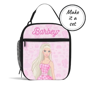 Benutzerdefinierte Name Kühltasche für Kinder mit Modepuppe, personalisierte Food Cooler Lunchbox, Baby & Kleinkind Snack Tote, Mädchen Geburtstagsgeschenk