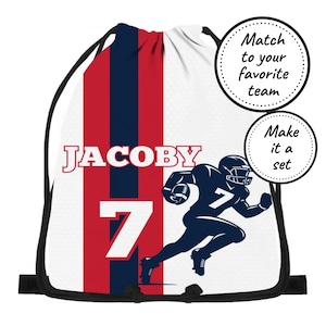Sac à cordon personnalisé pour enfants avec équipe de football des États-Unis, sac résistant à l'eau pour la plage, la natation, l'éducation physique et la salle de sport