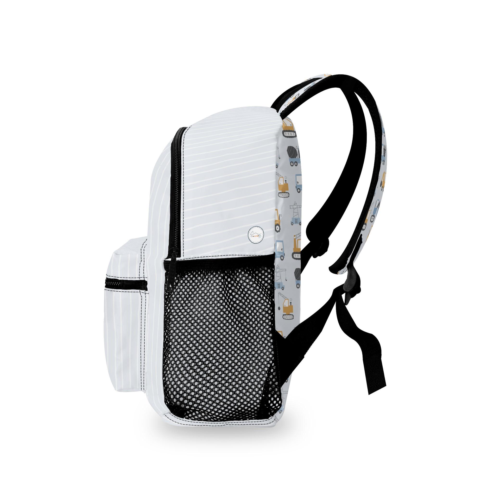 Personalisiert Kinder-Rucksack Mit LKW-Muster – Vorschulrucksack Mit Sicherheitsleine & Brustgurt, Wasserabweisend (ca. 28x16x33 Cm)
