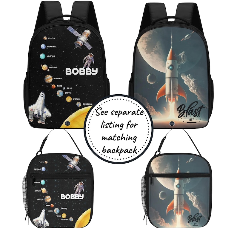 Personalised Solar System Backpack With Custom Name, Kids Planet School ...