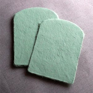 Blank Arch Cards, Sage Green Deckle-edge Handmade Mulberry Paper, Wedding Invites, 5'' x 7'', Pack of 20