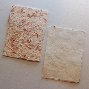 Handmade Mulberry Paper, Deckled Edge, Plant Natural Paper, Eco Friendly, A6, Pack of 5