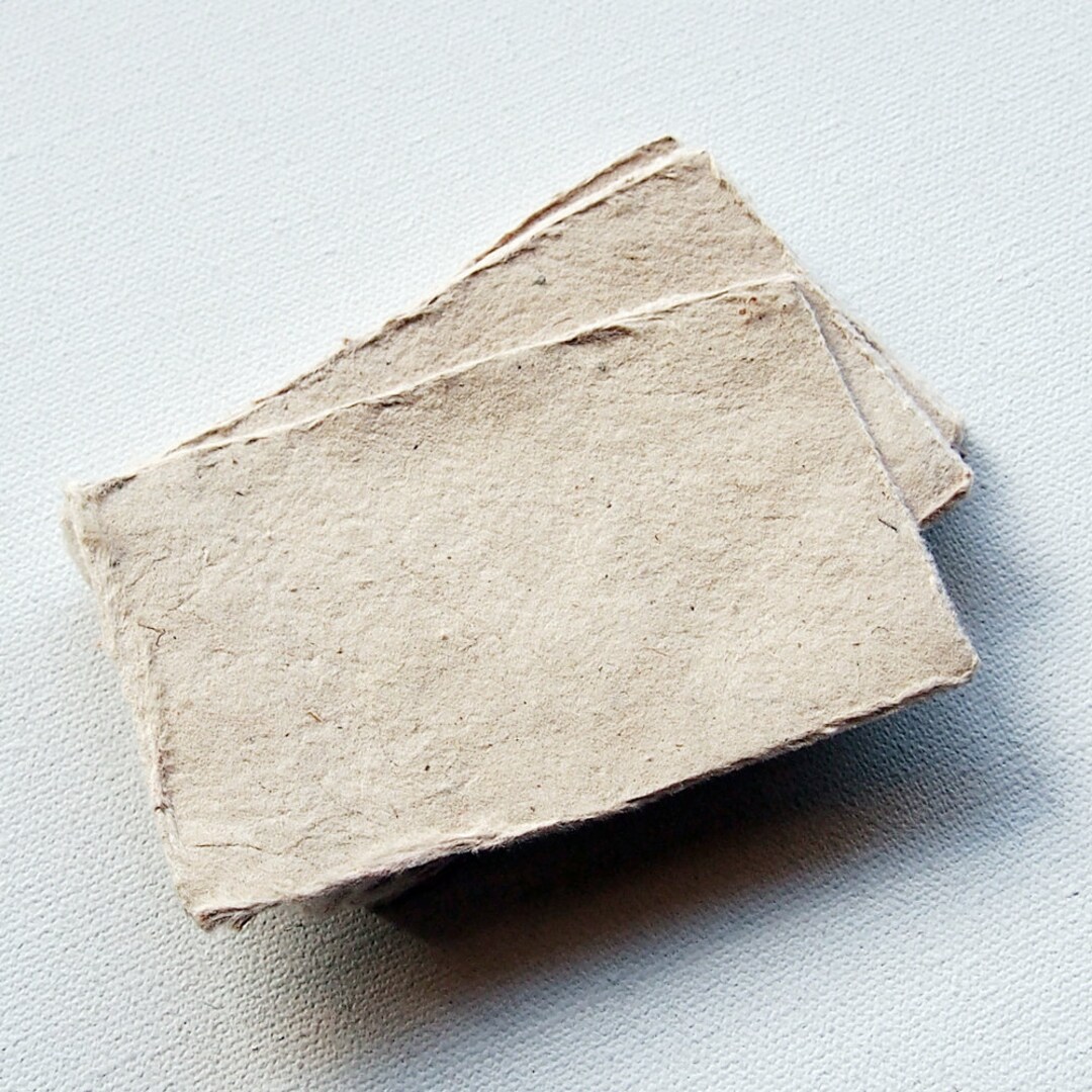 Mini Handmade Paper, Handmade Blank Business Cards,deckle Edge, Little ...