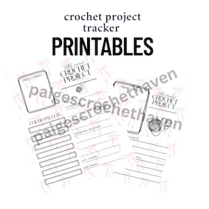 Crochet Project Tracker & Keepsake: Printable WIP Organizer (PDFs)