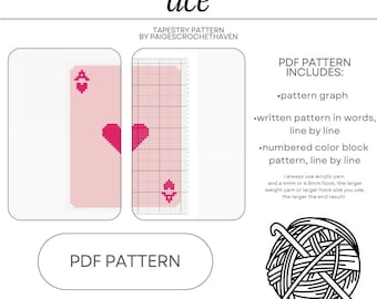 Ace Crochet Tapestry Pattern - PDF Pattern