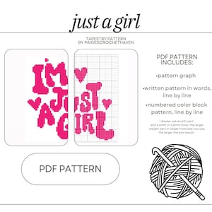 I’m Just A Girl Crochet Tapestry Pattern - PDF Pattern