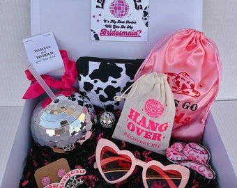 Disco Cowgirl Bridesmaid Proposal Box- Bridesmaid Proposal Gift Box- Bridesmaids Gift- Maid Of Honor Proposal- Maid Of Honor Gift Last Rodeo