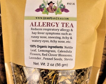SEASONAL ALLERGY TEA -  organic loose-leaf herbal tea by master herbalist Khabir