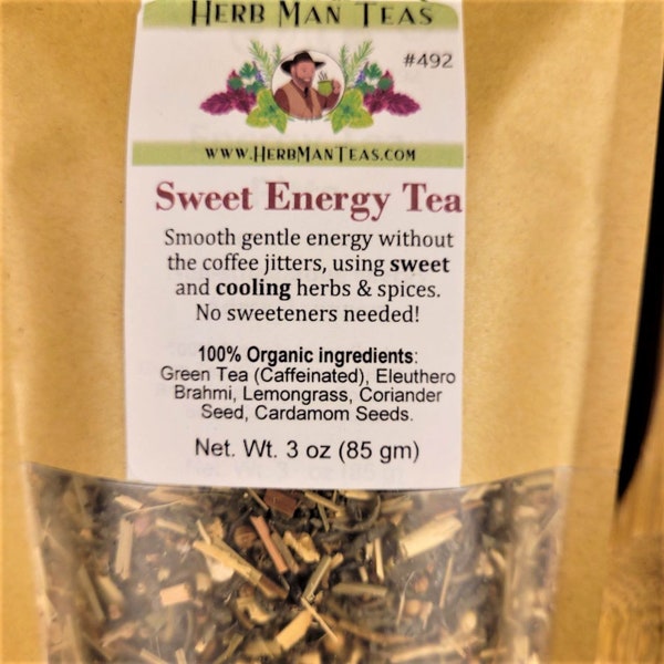 SWEET ENERGY TEA - Proven effective organic tea blend by master herbalist Khabir - energy, stamina, strength, cooling