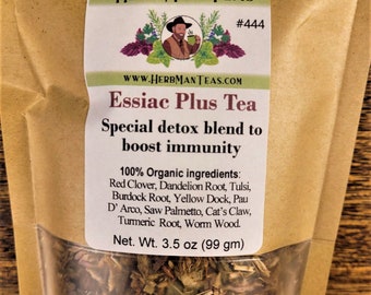 Organic ESSIAC PLUS TEA - a better blend than the original made by master herbalist Khabir, used clinically for years