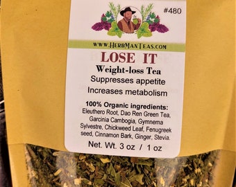 LOSE IT SLIMMING tea - Organic Loose Leaf Tea Blend by master herbalist Khabir