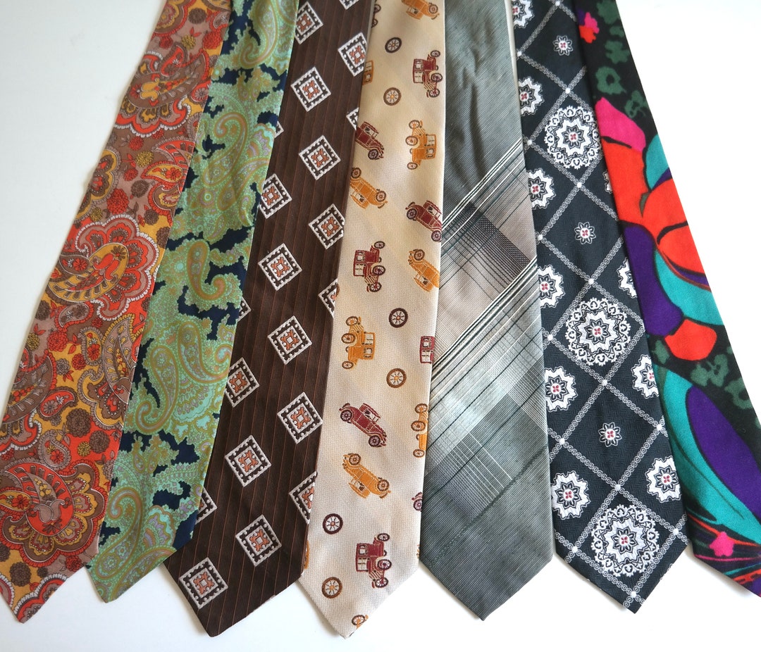 Vintage 70s Kipper Neck Ties Neckties , St Michaels, Keynote, Dunn & Co ...