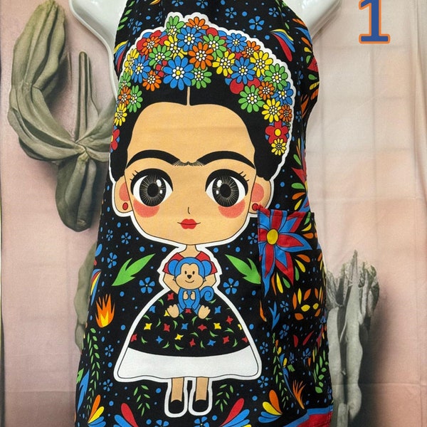 Apron, Mexican Apron,Kitchen apron, kitchen accessories, Mexican acesories,Frida apron, Lele apron,