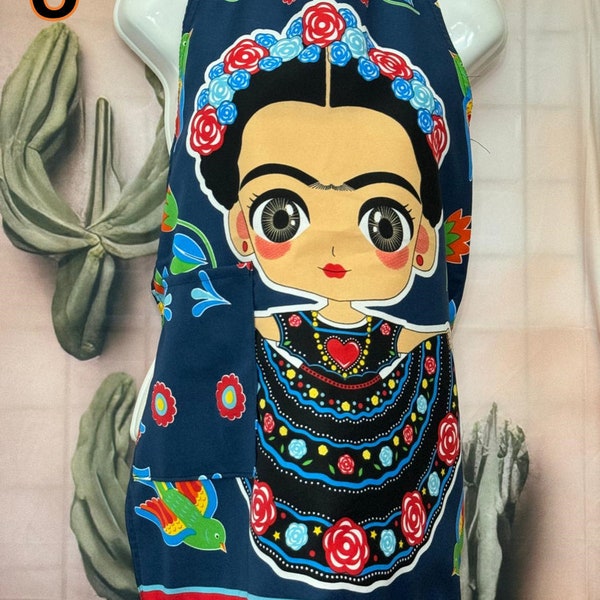 Apron, Mexican Apron,Kitchen apron, kitchen accessories, Mexican acesories,Frida apron, Lele apron,