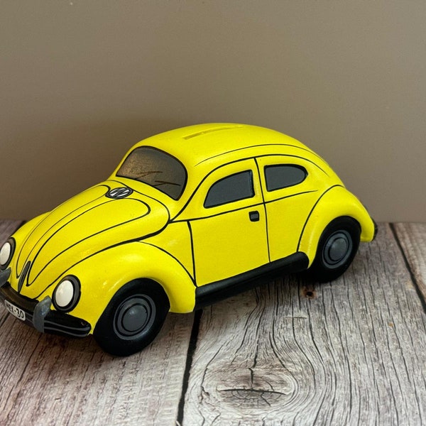 Mexican craft,Volkswagen ceramic Beetle, piggy bank,Volkswagen collector, artesania Mexicana,hand-painted,VW Beetle piggy bank,Beetle lovers