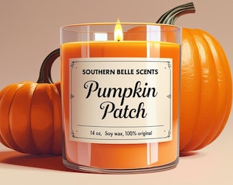 Pumpkin Spice Soy Wax Candle: Hand-Poured Cozy Fall Scent