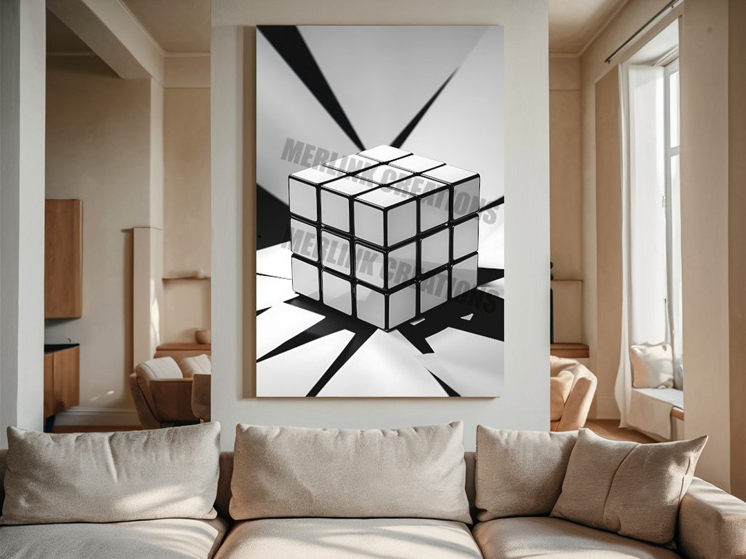 White Rubik s Cube Is Always Solved Black And White Monochrome Photo white-rubik-s-cube-is-always-solved-black-and-white-monochrome-photo