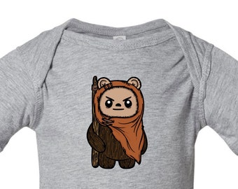 Ewok Inspired Baby Onesie