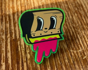 Squeegee Screen Printing Lapel Pin