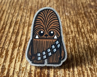 Chewbacca Inspired Glitter Lapel Pin