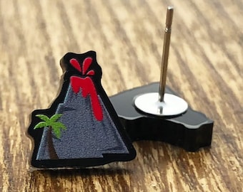 Tiki Volcano Earrings