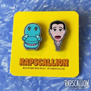 Pee Wee & Chairry Inspired - Glitter Pin Brooch Set