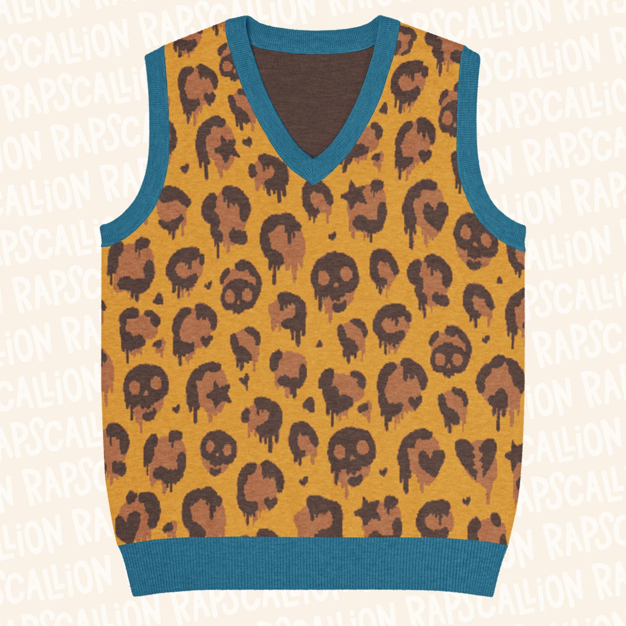 60's Leopard Fur×Suede Riversible Vest